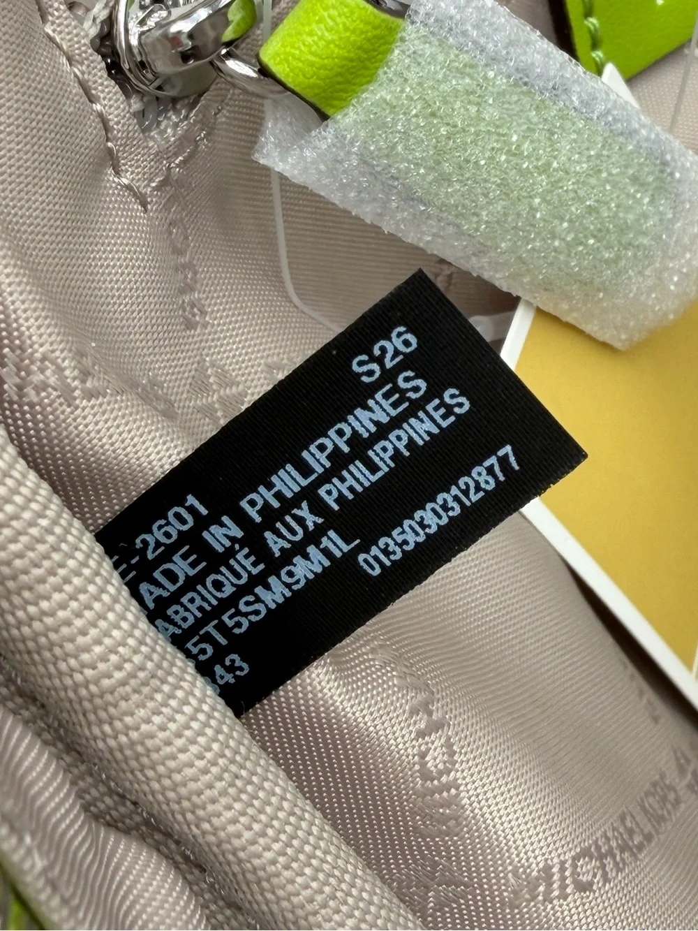 Michael Kors Bright Lime Leather Medium Backpack